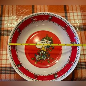 Peanuts Christmas bowl and serving platter